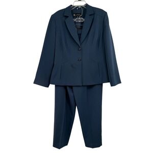 Larry Levine Women 2 Pc Business Pant Suit 14W Preppy Career Dresssy‎ Office Y2K